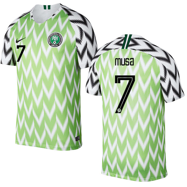 Nigeria #7 Musa Home Soccer Country Jersey